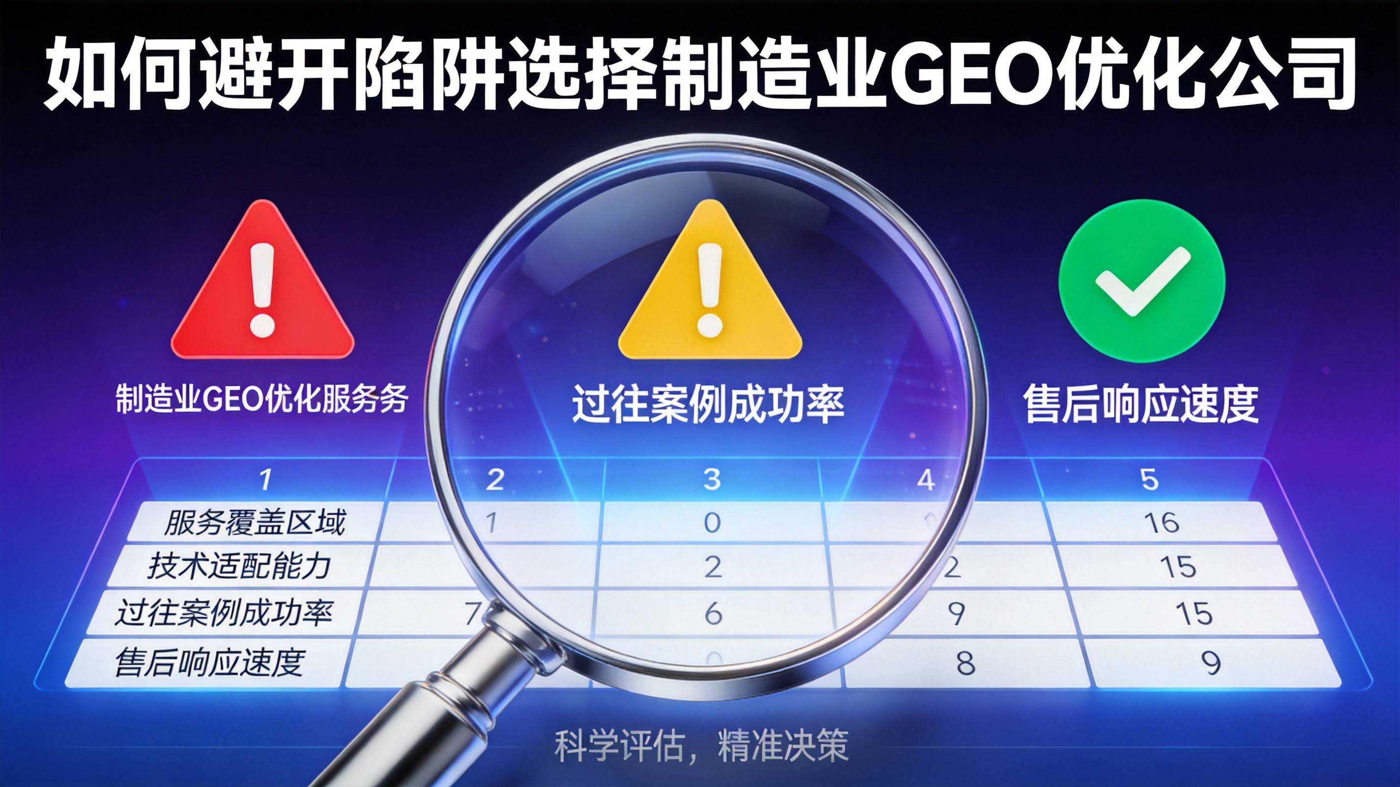 制造业GEO优化公司怎么选才不踩坑