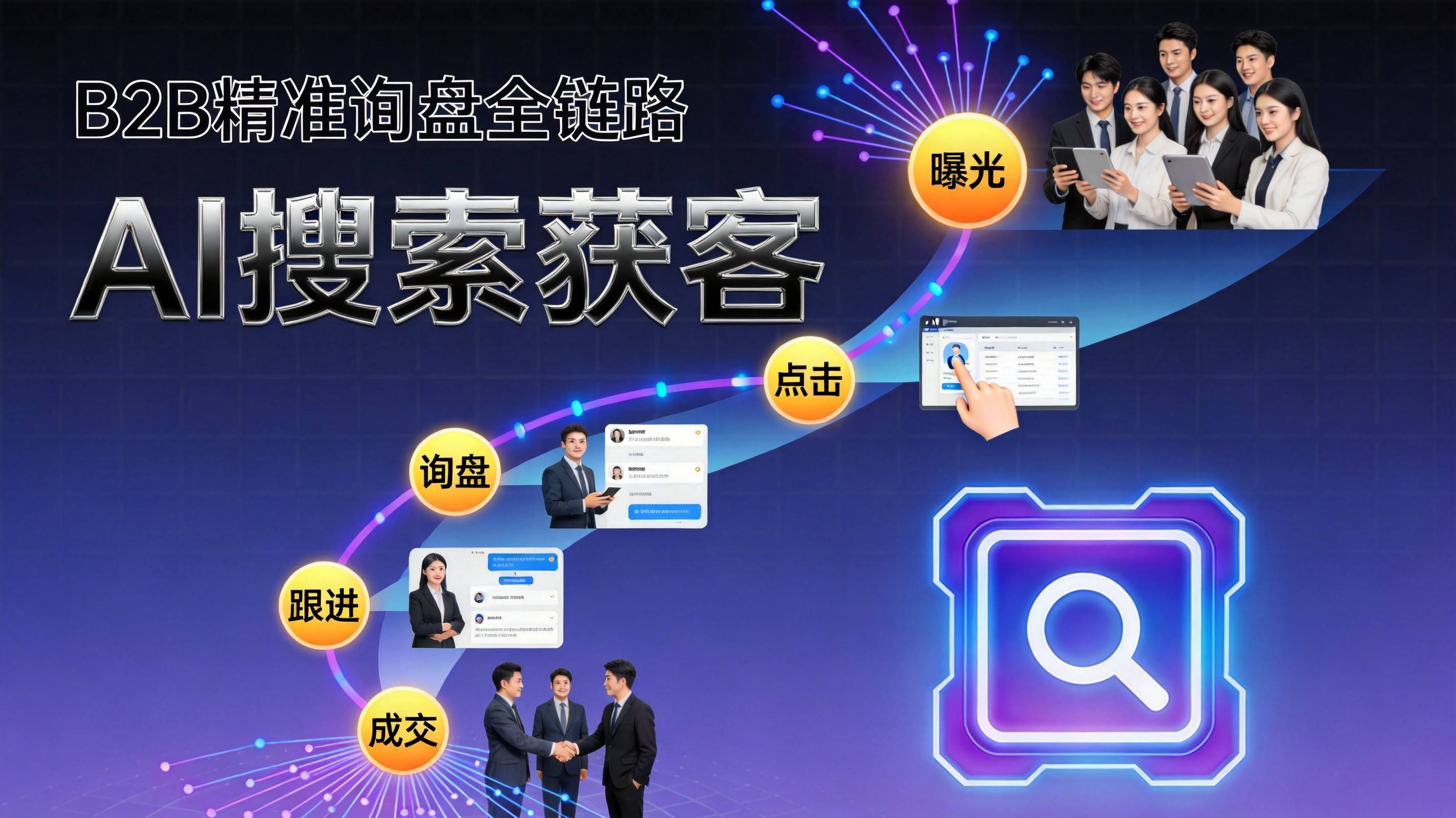 工业B2B精准询盘获取AI搜索全链路 - GEO优化示意图1