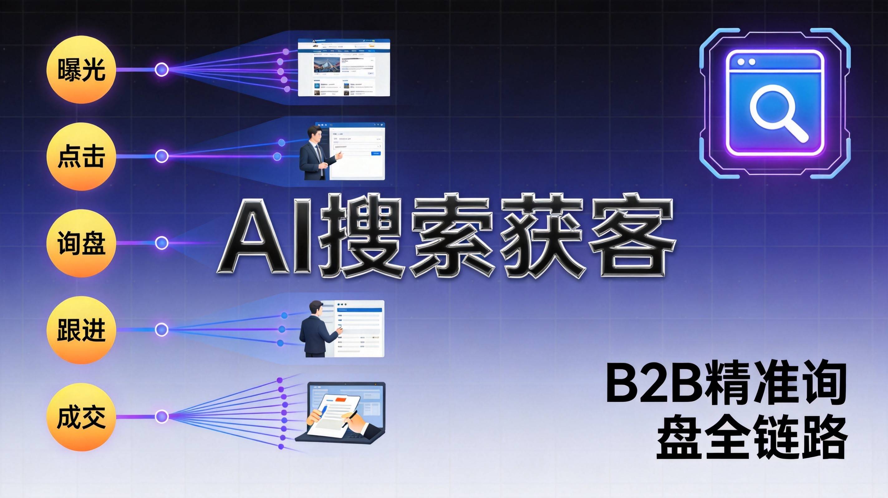 工业B2B精准询盘获取AI搜索全链路 - GEO优化示意图2