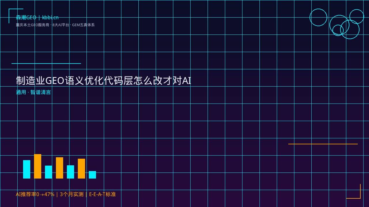 制造业GEO语义优化代码层怎么改才对AI胃口